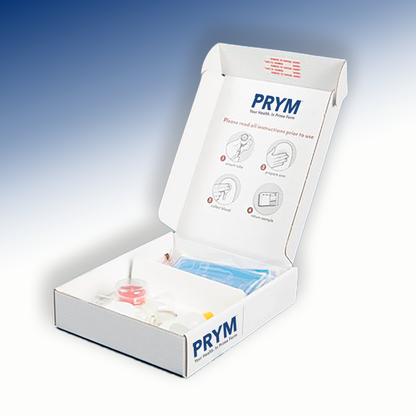 The ThyroCheck™ comprehensive at-home thyroid test kit and painless collection device.
