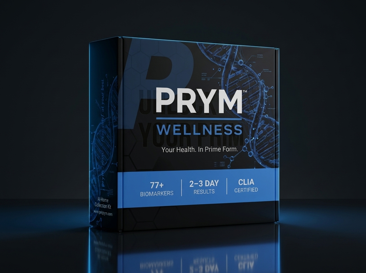 PRYM Wellness Lab Kit Box — 77+ Biomarkers, 2-3 Day Results, CLIA Certified